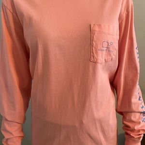 Vintage whale long-sleeve pocket tee